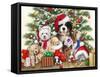 Christmas Happy Dogs-MAKIKO-Framed Stretched Canvas