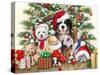 Christmas Happy Dogs-MAKIKO-Stretched Canvas