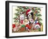 Christmas Happy Dogs-MAKIKO-Framed Giclee Print