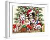 Christmas Happy Dogs-MAKIKO-Framed Giclee Print