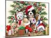 Christmas Happy Dogs-MAKIKO-Mounted Giclee Print