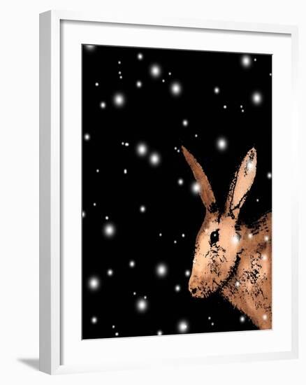 Christmas Hare-Sarah Thompson-Engels-Framed Giclee Print