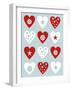 Christmas Hearts-Carla Martell-Framed Giclee Print