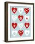 Christmas Hearts-Carla Martell-Framed Premium Giclee Print
