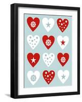 Christmas Hearts-Carla Martell-Framed Premium Giclee Print