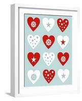 Christmas Hearts-Carla Martell-Framed Premium Giclee Print