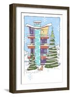 Christmas HiRise-Larry Hunter-Framed Giclee Print