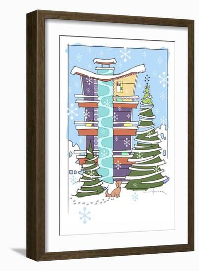 Christmas HiRise-Larry Hunter-Framed Giclee Print