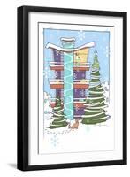 Christmas HiRise-Larry Hunter-Framed Giclee Print