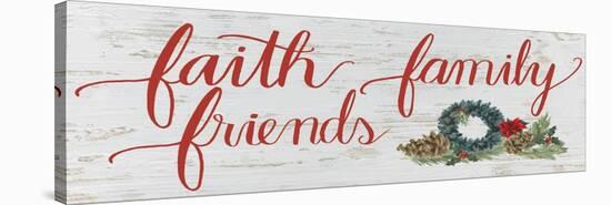 Christmas Holiday - Faith Family Friends v2-James Wiens-Stretched Canvas