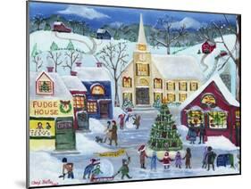 Christmas Holiday Shopping Village-Cheryl Bartley-Mounted Giclee Print