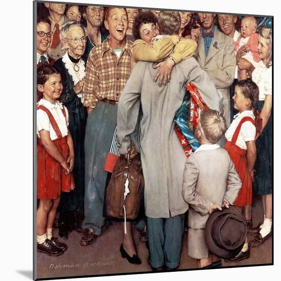 "Christmas Homecoming", December 25,1948-Norman Rockwell-Mounted Giclee Print