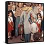 "Christmas Homecoming", December 25,1948-Norman Rockwell-Framed Stretched Canvas