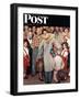 "Christmas Homecoming" Saturday Evening Post Cover, December 25,1948-Norman Rockwell-Framed Giclee Print