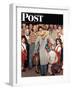 "Christmas Homecoming" Saturday Evening Post Cover, December 25,1948-Norman Rockwell-Framed Giclee Print