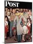 "Christmas Homecoming" Saturday Evening Post Cover, December 25,1948-Norman Rockwell-Mounted Giclee Print