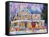 Christmas House-Richard Wallich-Framed Stretched Canvas