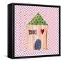 Christmas House-Effie Zafiropoulou-Framed Stretched Canvas