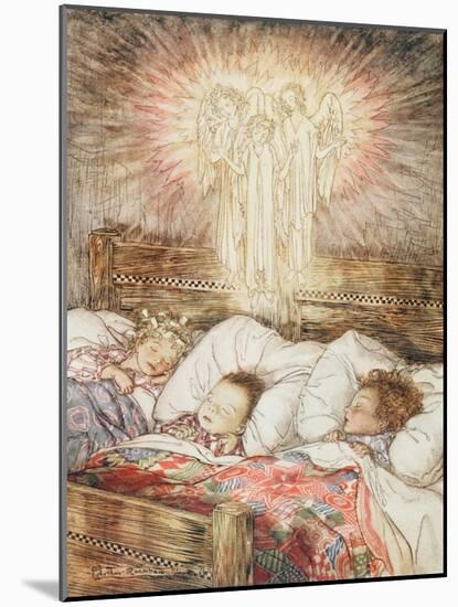 Christmas Illustrations, from 'The Night Before Christmas' by Clement Clarke Moore, 1931-Arthur Rackham-Mounted Giclee Print