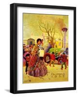 Christmas in 1837-L.W. Sagle-Framed Giclee Print