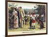 Christmas In Australia-Family With Kangaroos-E.K. Johnson-Framed Art Print