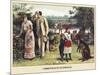 Christmas In Australia-Family With Kangaroos-E.K. Johnson-Mounted Art Print