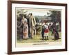 Christmas In Australia-Family With Kangaroos-E.K. Johnson-Framed Art Print