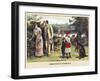 Christmas In Australia-Family With Kangaroos-E.K. Johnson-Framed Art Print