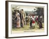 Christmas In Australia-Family With Kangaroos-E.K. Johnson-Framed Art Print