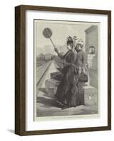 Christmas in Australia, Stopping the Train to Go to a Christmas Party-Thomas Walter Wilson-Framed Giclee Print