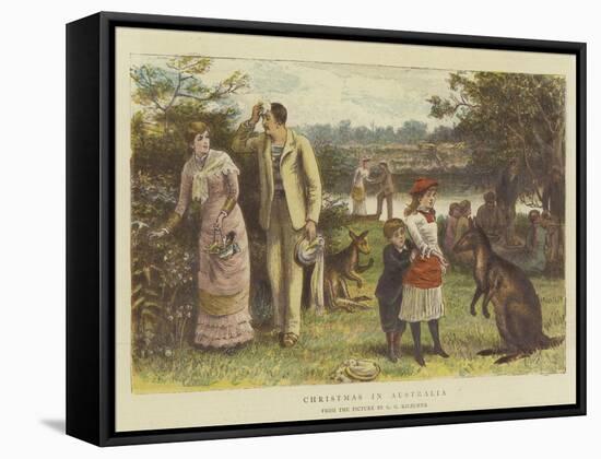 Christmas in Australia-George Goodwin Kilburne-Framed Stretched Canvas