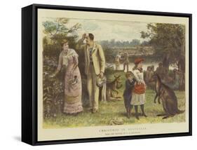 Christmas in Australia-George Goodwin Kilburne-Framed Stretched Canvas