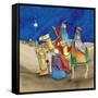 Christmas in Bethlehem II Square-Kathleen Parr McKenna-Framed Stretched Canvas