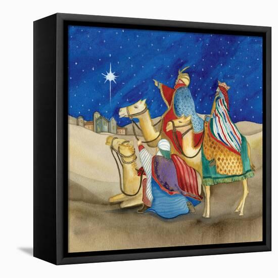 Christmas in Bethlehem II Square-Kathleen Parr McKenna-Framed Stretched Canvas