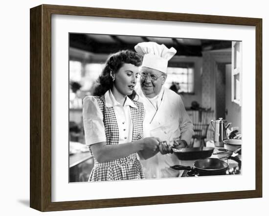 Christmas In Connecticut, Barbara Stanwyck, S.Z. Sakall, 1945-null-Framed Photo