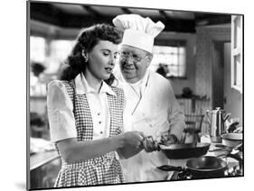 Christmas In Connecticut, Barbara Stanwyck, S.Z. Sakall, 1945-null-Mounted Photo