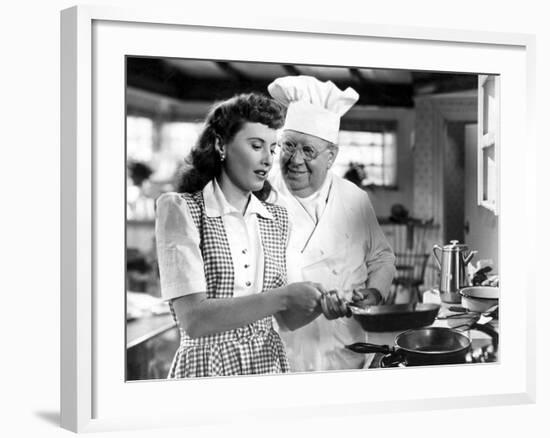 Christmas In Connecticut, Barbara Stanwyck, S.Z. Sakall, 1945-null-Framed Photo