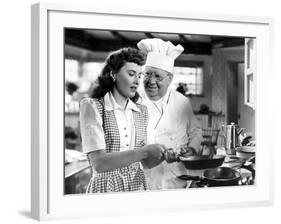 Christmas In Connecticut, Barbara Stanwyck, S.Z. Sakall, 1945-null-Framed Photo