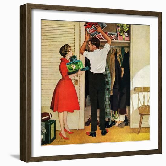 "Christmas in Hiding," December 10, 1960-George Hughes-Framed Giclee Print