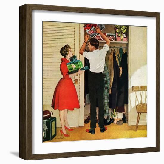 "Christmas in Hiding," December 10, 1960-George Hughes-Framed Giclee Print