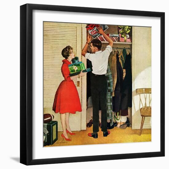 "Christmas in Hiding," December 10, 1960-George Hughes-Framed Giclee Print