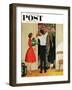 "Christmas in Hiding," Saturday Evening Post Cover, December 10, 1960-George Hughes-Framed Giclee Print