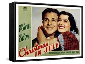 Christmas in July, Dick Powell, Ellen Drew, 1940-null-Framed Stretched Canvas