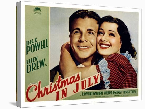 Christmas in July, Dick Powell, Ellen Drew, 1940-null-Stretched Canvas