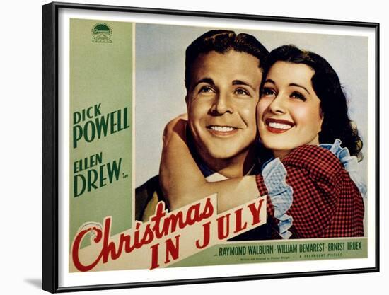 Christmas in July, Dick Powell, Ellen Drew, 1940-null-Framed Photo