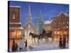 Christmas in Pleasantville-John Zaccheo-Stretched Canvas