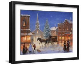 Christmas in Pleasantville-John Zaccheo-Framed Giclee Print