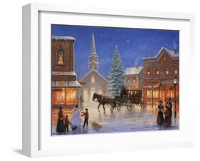 Christmas in Pleasantville-John Zaccheo-Framed Giclee Print