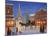 Christmas in Pleasantville-John Zaccheo-Mounted Giclee Print