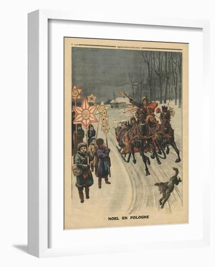 Christmas in Poland, Illustration from 'Le Petit Journal', Supplement Illustre, 24th December 1911-French School-Framed Giclee Print